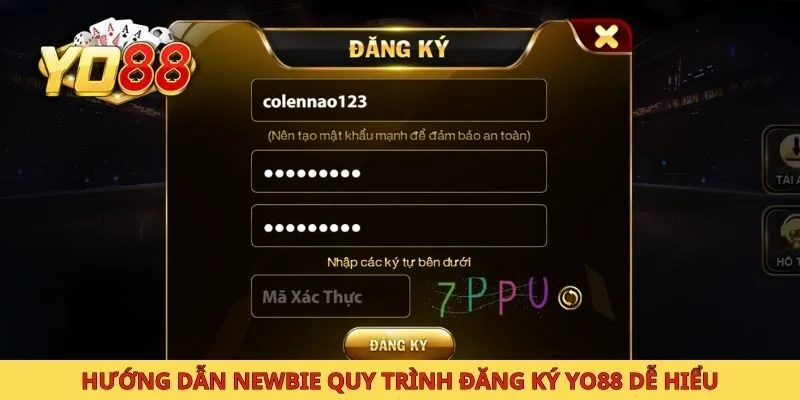 Hướng dẫn newbie quy trình đăng ký Yo88 dễ hiểu