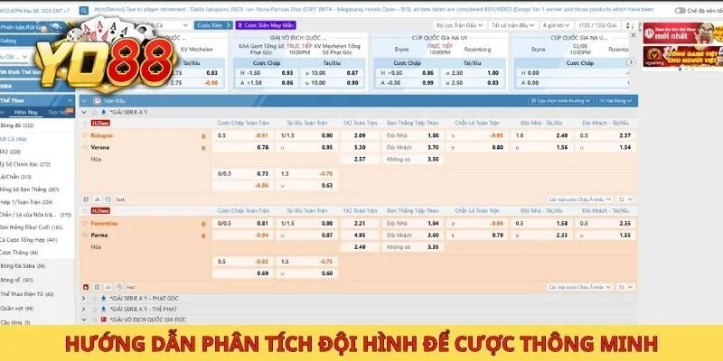 Hướng dẫn phân tích đội hình để cược thông minh