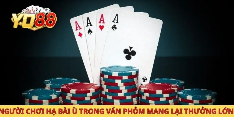 Người chơi hạ bài ù trong ván phỏm mang lại thưởng lớn